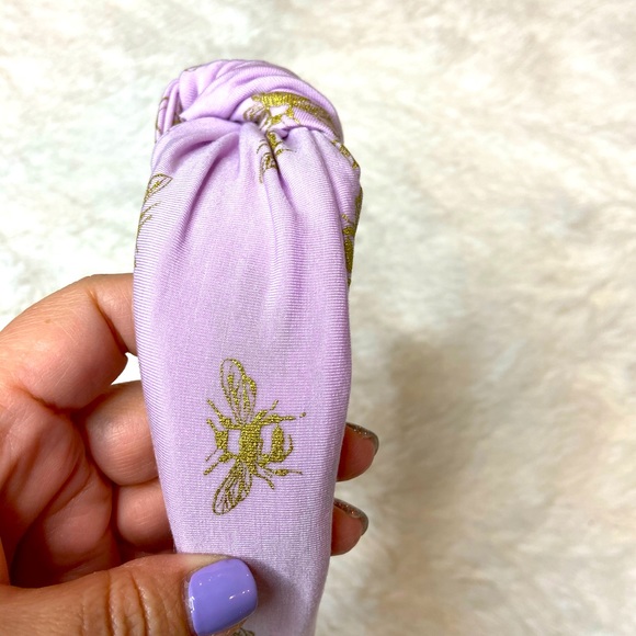 HANDMADE Honeybee Purple Twist Knot Headband - Picture 3 of 6
